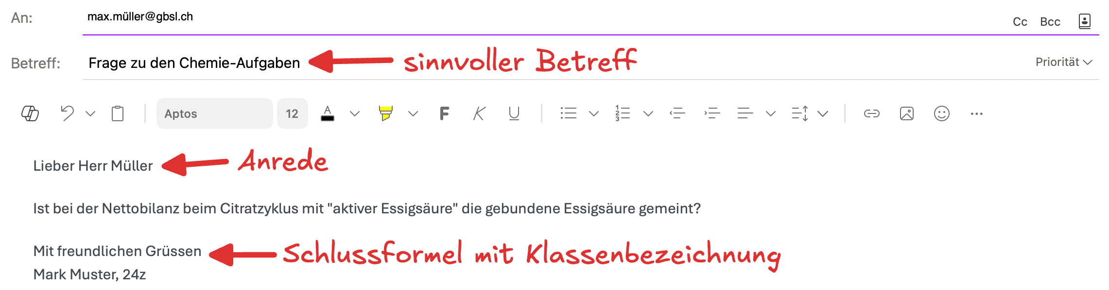 E-Mail gemäss Netiquette